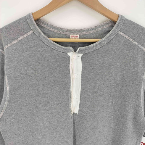 リアルマッコイズ REAL McCoyS BALL PARK L/S ヘンリーネック Tシャツ メンズ import:M