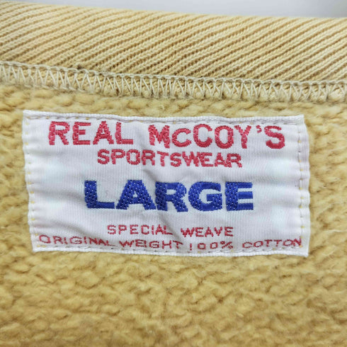 ザリアルマッコイズ THE REAL McCOYS SPORT WEAR 90S ワイルド バロ レース プリント クルーネック スウェット プルオーバー 前Vガゼット メンズ import:L
