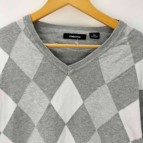 クレイボーン Claiborne アーガイル コットンニット メンズ import:XXL