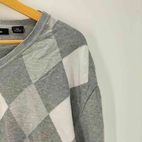 クレイボーン Claiborne アーガイル コットンニット メンズ import:XXL