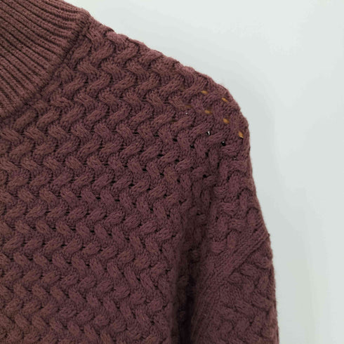 x denver hayes ハーフジップ 編み込みニット メンズ 2XL