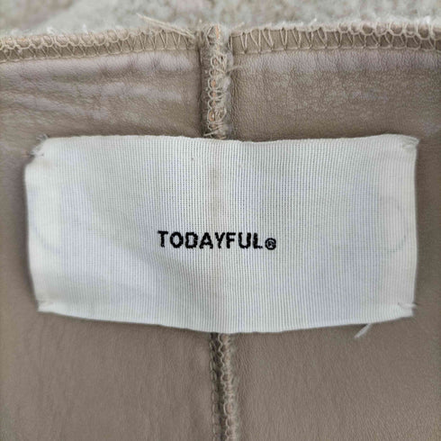 トゥデイフル TODAYFUL Collarless Boa Coat カラーレスボアコート レディース JPN:36