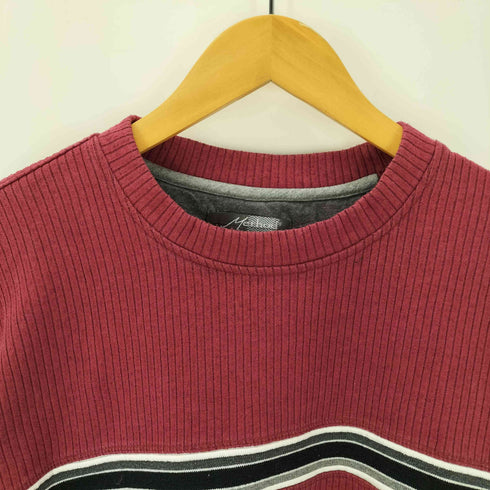 method ボーダー リブ カットソー メンズ import:XL
