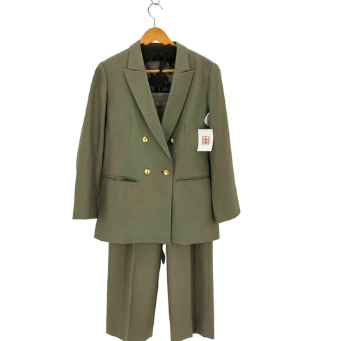 スーツセレクト SUIT SELECT ダブルブレストジャケット & タックワイドパンツ レディース 38