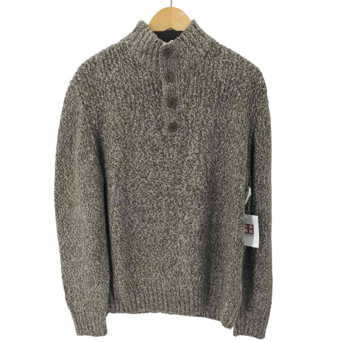 メランジ ハーフボタン ニット メンズ import:XL
