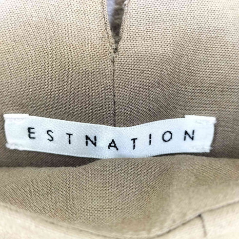 エストネーション ESTNATION ベルトレス ツータックワイド パンツ レディース 36