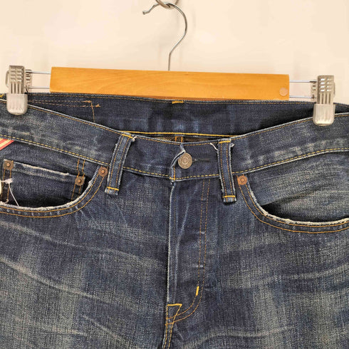 デニムアンドサプライ ラルフローレン DENIM & SUPPLY RALPH LAUREN 裏地カモ柄 ボタンフライ インディゴデニム Y2K グランジ メンズ 31/32