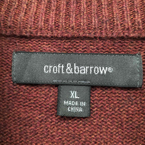 クラフトアンドバロー Croft&Barrow ハーフジップ ニット メンズ import:XL
