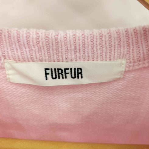 ファーファー furfur ハート刺繍アイレット 半袖ニット セーター レディース ONE SIZE