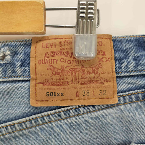 リーバイス Levis 00s USA製 ボタン裏555 バレンシア工場 501XX ボタンフライデニム メンズ W38L32