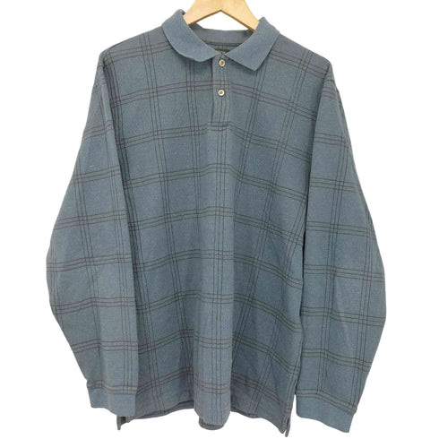 アロー ARROW 格子柄 L/S ポロシャツ メンズ import:L