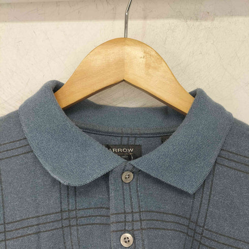 アロー ARROW 格子柄 L/S ポロシャツ メンズ import:L