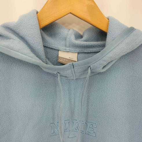 ナイキ NIKE 00s 銀タグ ロゴ刺繍デザイン フリース プルオーバーパーカー レディース M