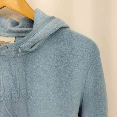 ナイキ NIKE 00s 銀タグ ロゴ刺繍デザイン フリース プルオーバーパーカー レディース M