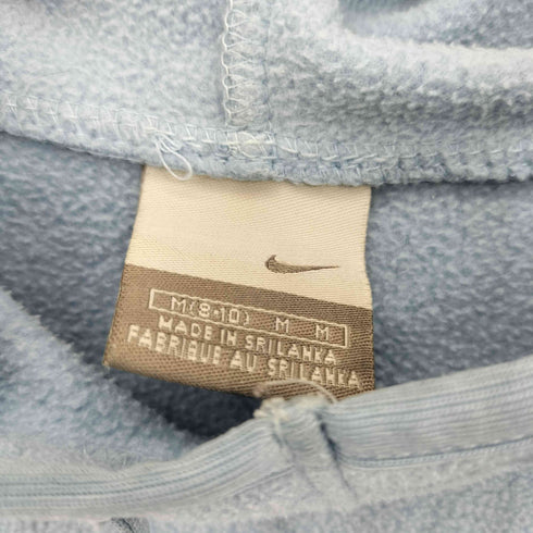 ナイキ NIKE 00s 銀タグ ロゴ刺繍デザイン フリース プルオーバーパーカー レディース M