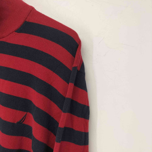 ノーティカ NAUTICA ボーダー ハーフジップニット メンズ import:XL