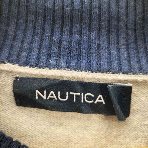 ノーティカ NAUTICA ロゴ刺繍 ハーフジップニット メンズ import:XXL