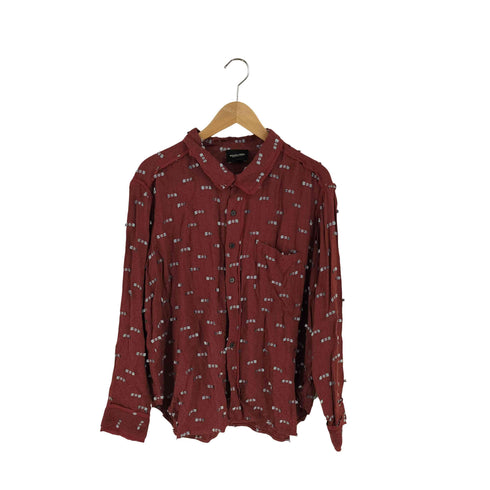 レイチェルコーミー RACHEL COMEY レーヨンポリ総柄シャツ レディース 8