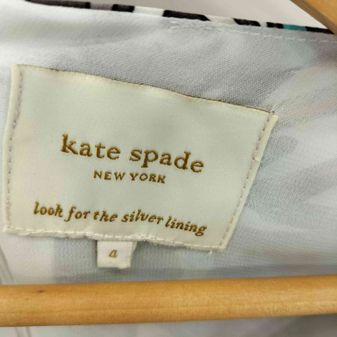 ケイトスペードニューヨーク kate spade NEW YORK ジッパーポケット 総柄 半袖ワンピース レディース 4