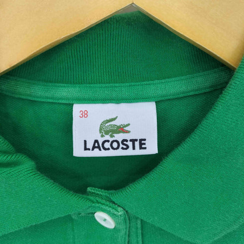 ラコステ LACOSTE ワンポイントロゴパッチ 半袖ポロシャツ レディース 38