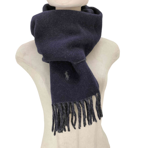 ポロラルフローレン POLO RALPH LAUREN ウールナイロン混紡 ポニー刺繍マフラー メンズ ONE SIZE