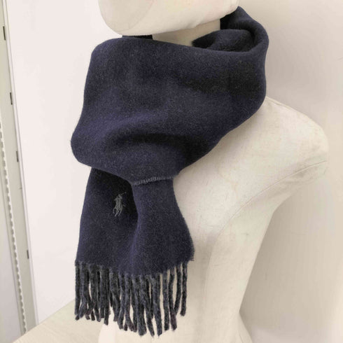 ポロラルフローレン POLO RALPH LAUREN ウールナイロン混紡 ポニー刺繍マフラー メンズ ONE SIZE