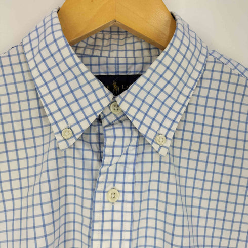 ラルフローレン RALPH LAUREN SLIM FIT スモールポニー刺繍 ウィンドウペン BDシャツ メンズ import:M