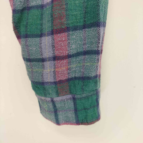 ベーシックエディションズ BASIC EDITIONS 90s チェック柄 中綿 ネルシャツ メンズ import:L