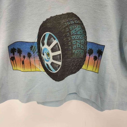 ナイキ NIKE 80s 紺タグ USA製 プリントS/Sカットソー ちびT レディース JPN:M