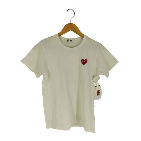 プレイコムデギャルソン PLAY COMME des GARCONS ハートロゴ クルーネックTシャツ レディース JPN:L