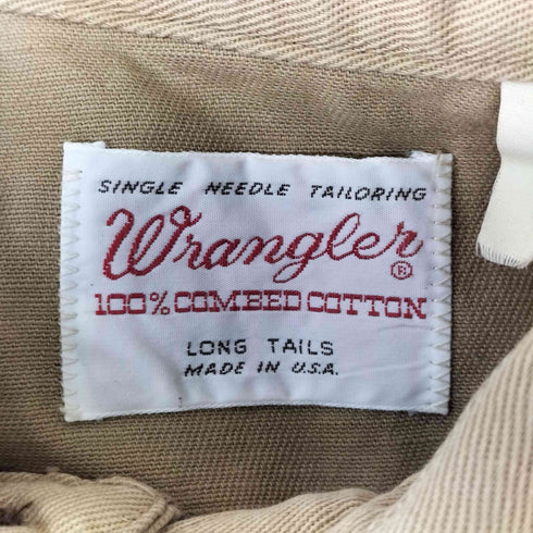 ラングラー Wrangler 70s USA製 COMBED COTTON デザインシャツ メンズ L