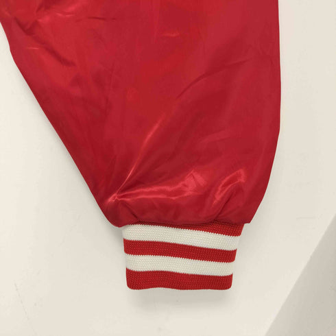 ヒルトン HILTON 80s USA製 バックプリント スナップボタン ナイロンスタジャン ブルゾン メンズ import:L