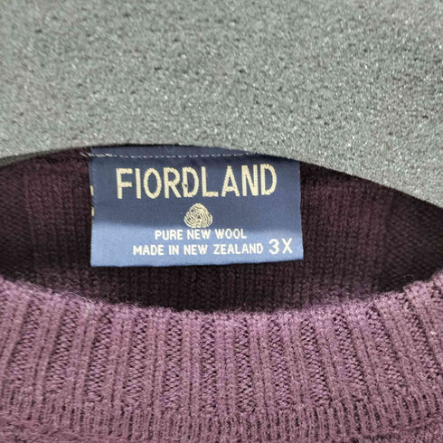 fioldland エンボス クルーネックニット メンズ 3X