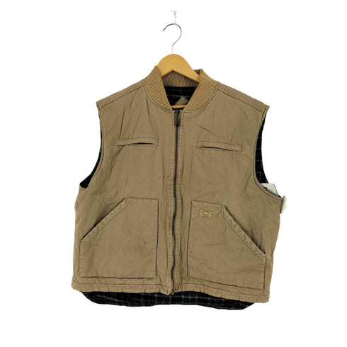 austin clothing 裏地チェック キャンバス ベスト メンズ