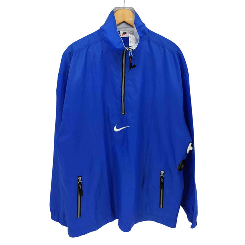 ナイキ NIKE 90S 白タグ 両面 センター スウッシュ 刺繍 プルオーバー ナイロン ジャケット メンズ import:L