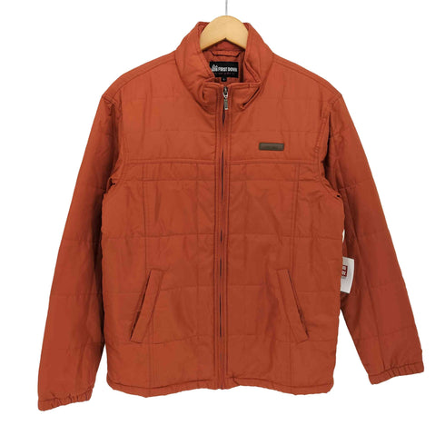 ファーストダウン FIRST DOWN 裏地 チェック フリース ジップアップ パテッド ジャケット メンズ import:L