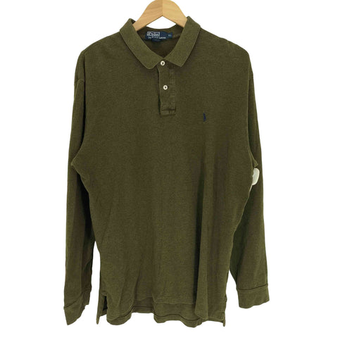 ポロバイラルフローレン Polo by RALPH LAUREN 90S ポニー刺繍 L/S ポロシャツ メンズ import:XL