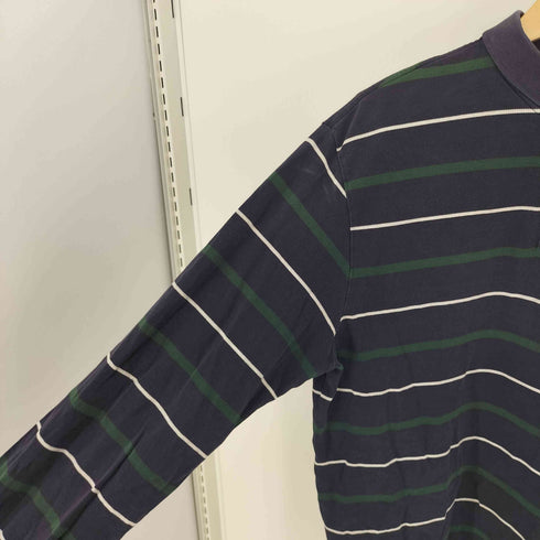 ポロバイラルフローレン Polo by RALPH LAUREN 90S ポニー刺繍 ボーダー L/S ポロシャツ 鹿の子 メンズ
