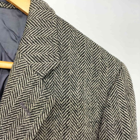 ジェイプレス J.PRESS ヘリンボーン バスケットボタン 背抜き 3B ウール テーラードジャケット メンズ C-94 W-84 T-170