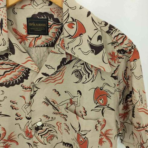 バイグラッドハンド BY GLADHAND SEA ISLAND S/S COVERALL SHIRTS シーアイランド S/S カバーオールシャツ メンズ import:S