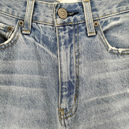 アズールバイマウジー AZUL by moussy DAMAGED STRAIGHT DENIM レディース S