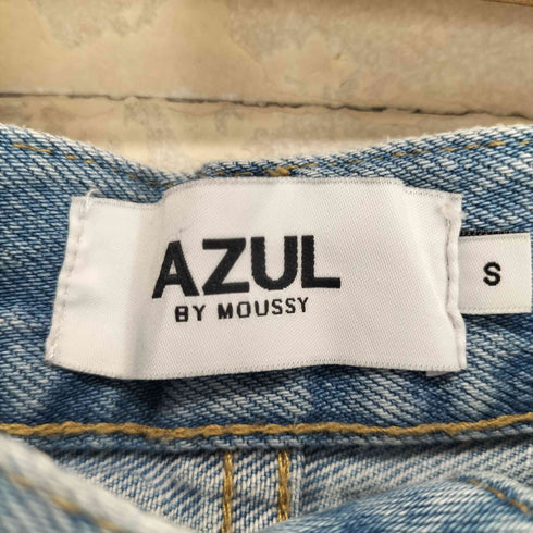アズールバイマウジー AZUL by moussy DAMAGED STRAIGHT DENIM レディース S