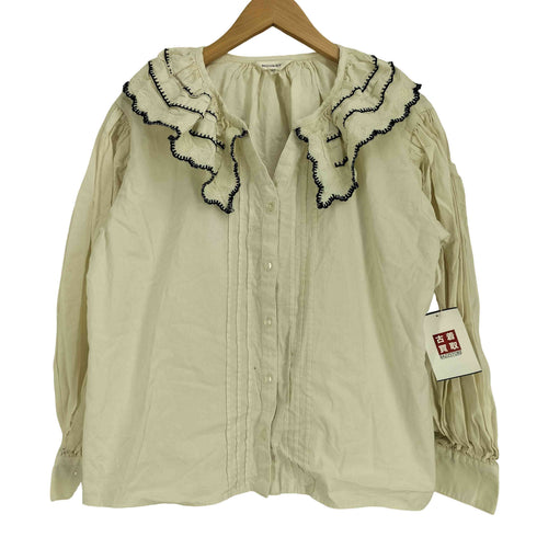 マウジー moussy EMBROIDERY LACE FRILL トップス レディース FREE