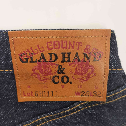 バイグラッドハンド BY GLADHAND 1111 SLIM STRAIGHT ボタンフライ インディゴ 赤耳 セルヴィッチ スリムデニムパンツ メンズ 28