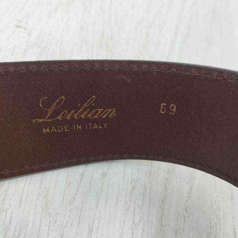 レリアン Leilian イタリア製 本革 バックルベルト レディース