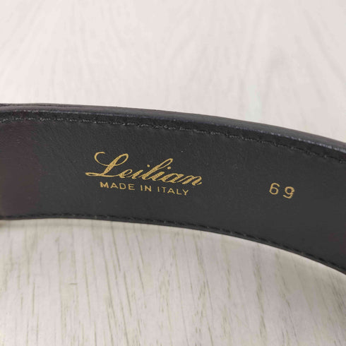 レリアン Leilian イタリア製 本革 バックルベルト レディース