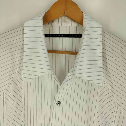 マイビューティフルランドレット my beautiful landlet 25SS POPLIN STRIPED SHORT SLEEVE SHIRT メンズ JPN:0