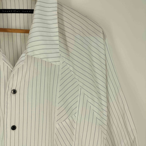 マイビューティフルランドレット my beautiful landlet 25SS POPLIN STRIPED SHORT SLEEVE SHIRT メンズ JPN:0