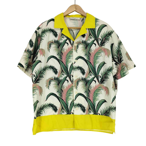 メゾンキツネ MAISON KITSUNE x Hotel Olympia パーム フロント プリント リゾート シャツ メンズ S