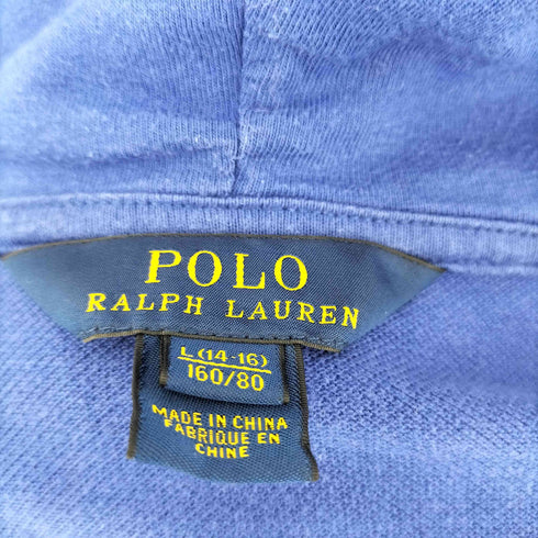ポロラルフローレン POLO RALPH LAUREN ビックポニー刺繍 フルジップ パーカー フーディ レディース 160/80